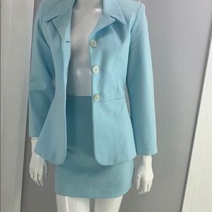 Clue Ice Blue Fitted Blazer